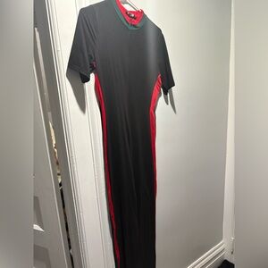 Fashion Nova Black and Red Jumpsuit